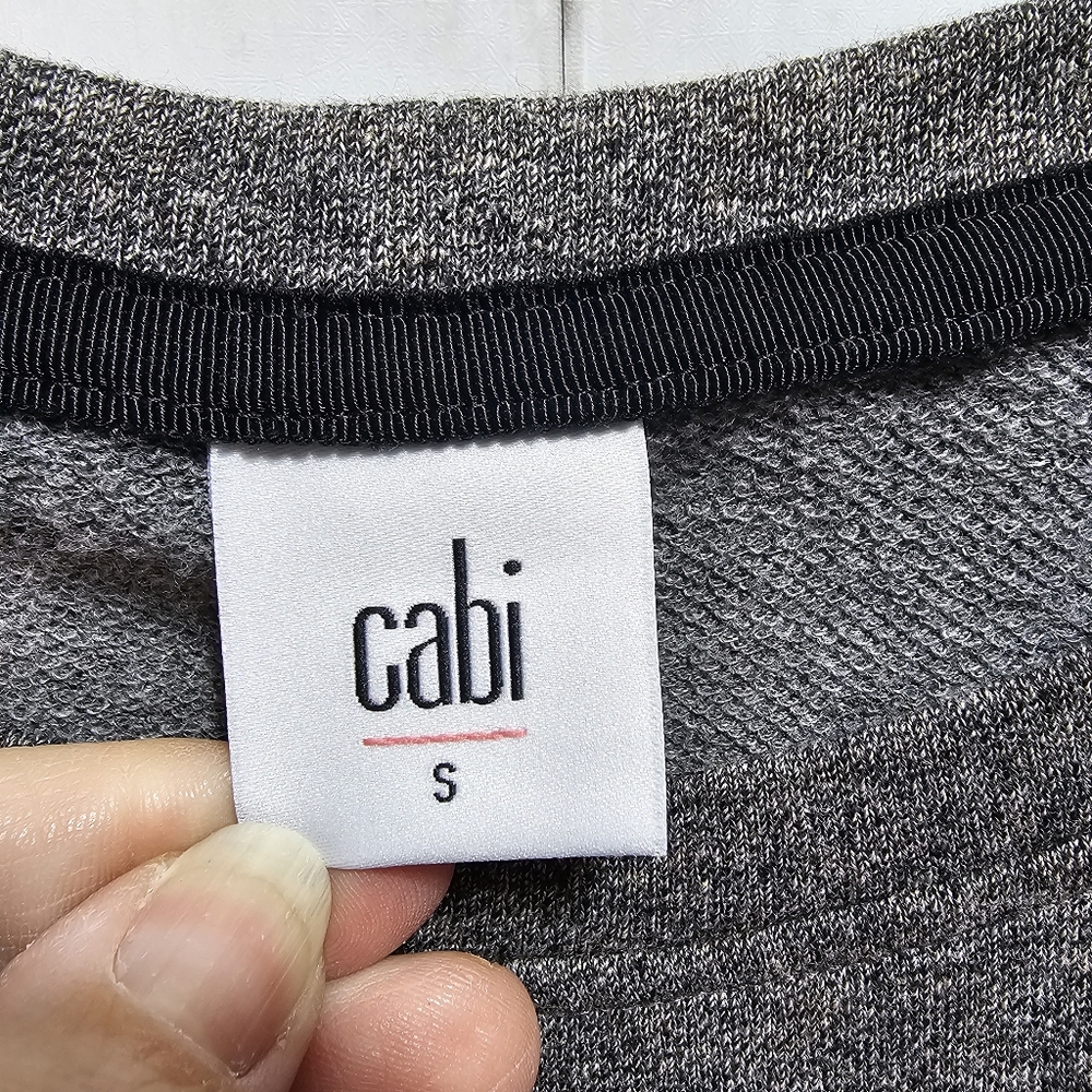 CAbi Women's Gray Put On Dress Cotton Blend Long Sleeve Size Small. - Picture 5 of 8